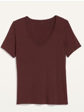 NWT Old Navy Luxe V-Neck T-Shirt, Size (14/16), Grand Canyon